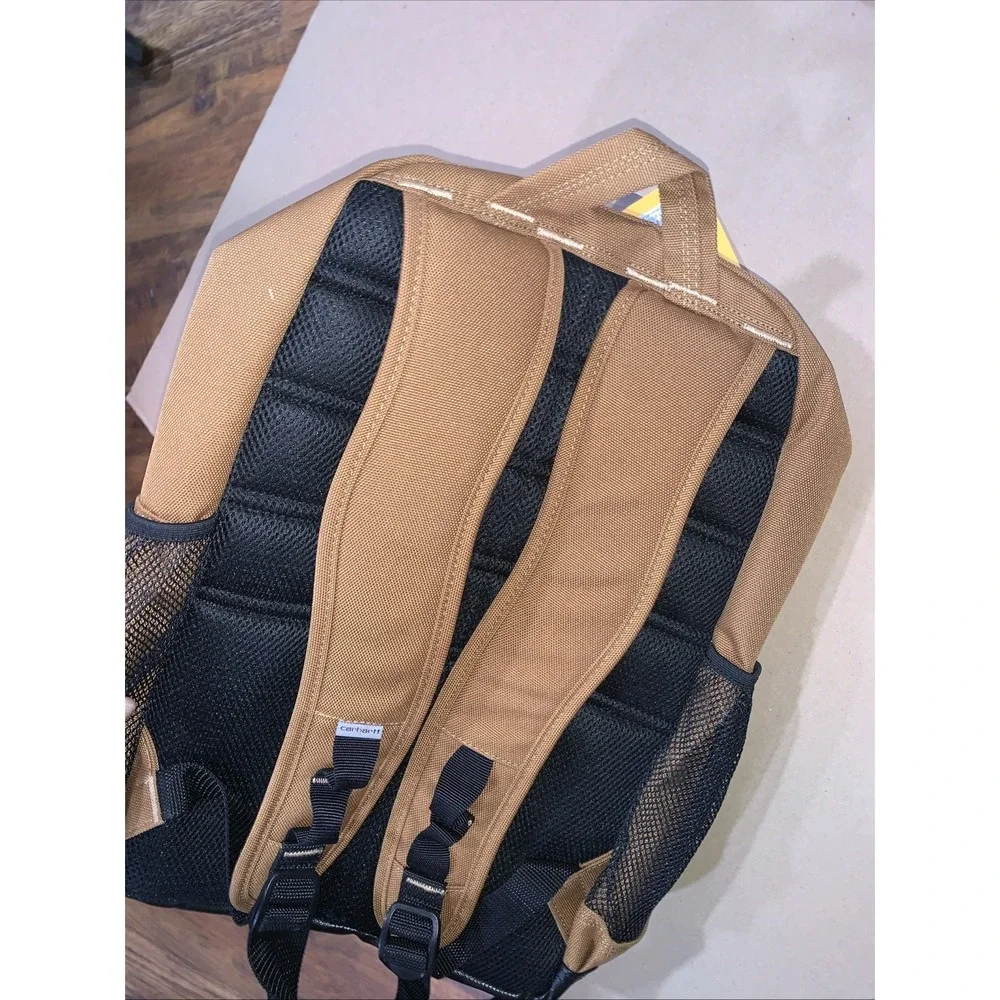 NWT 28L Dual Compartment CARHARTT backpack brown With Faux Leather Stylish